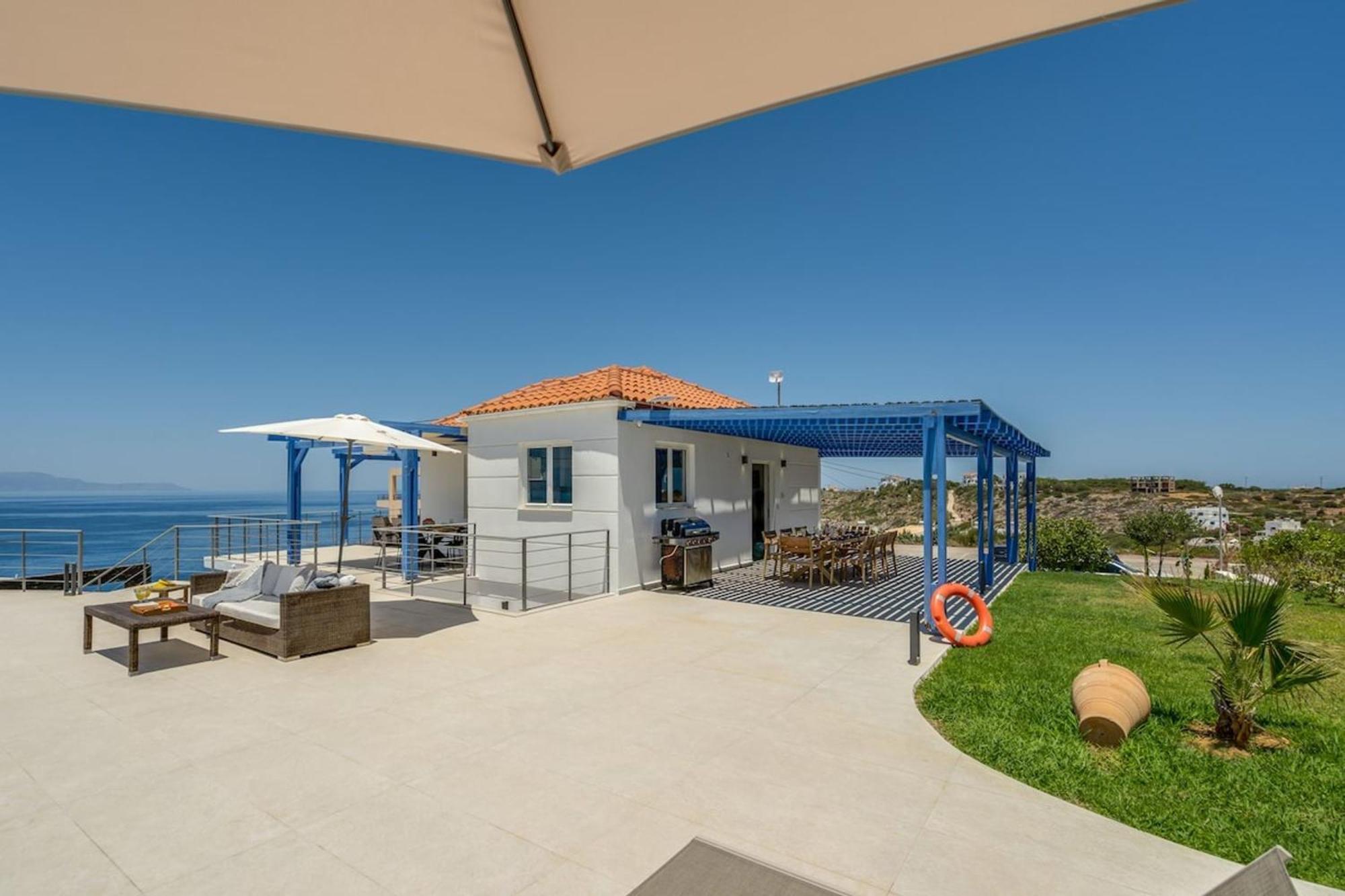 Villa Hemera Ocean View Private Heated Pool Chorafakia Ngoại thất bức ảnh