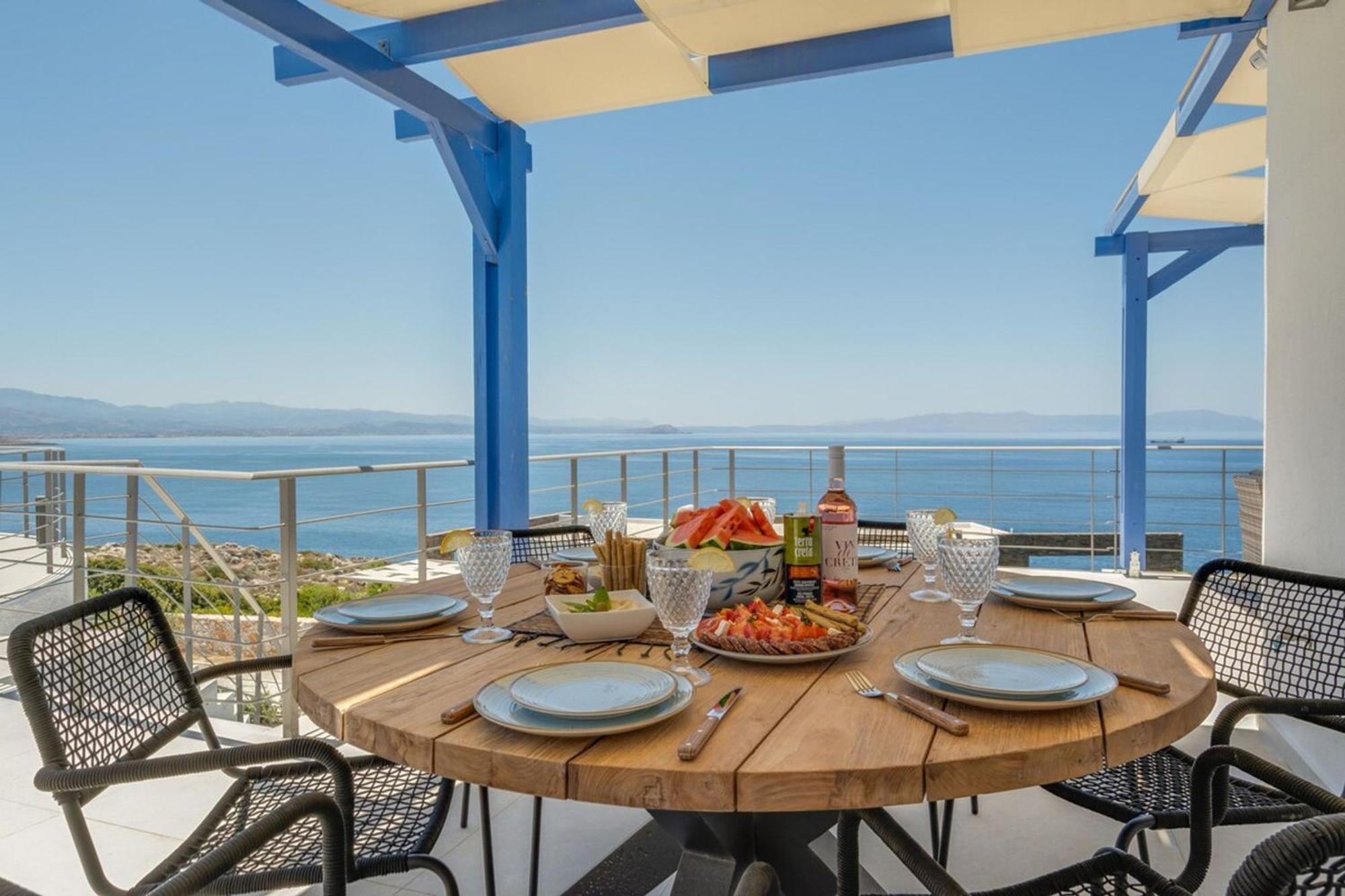 Villa Hemera Ocean View Private Heated Pool Chorafakia Ngoại thất bức ảnh
