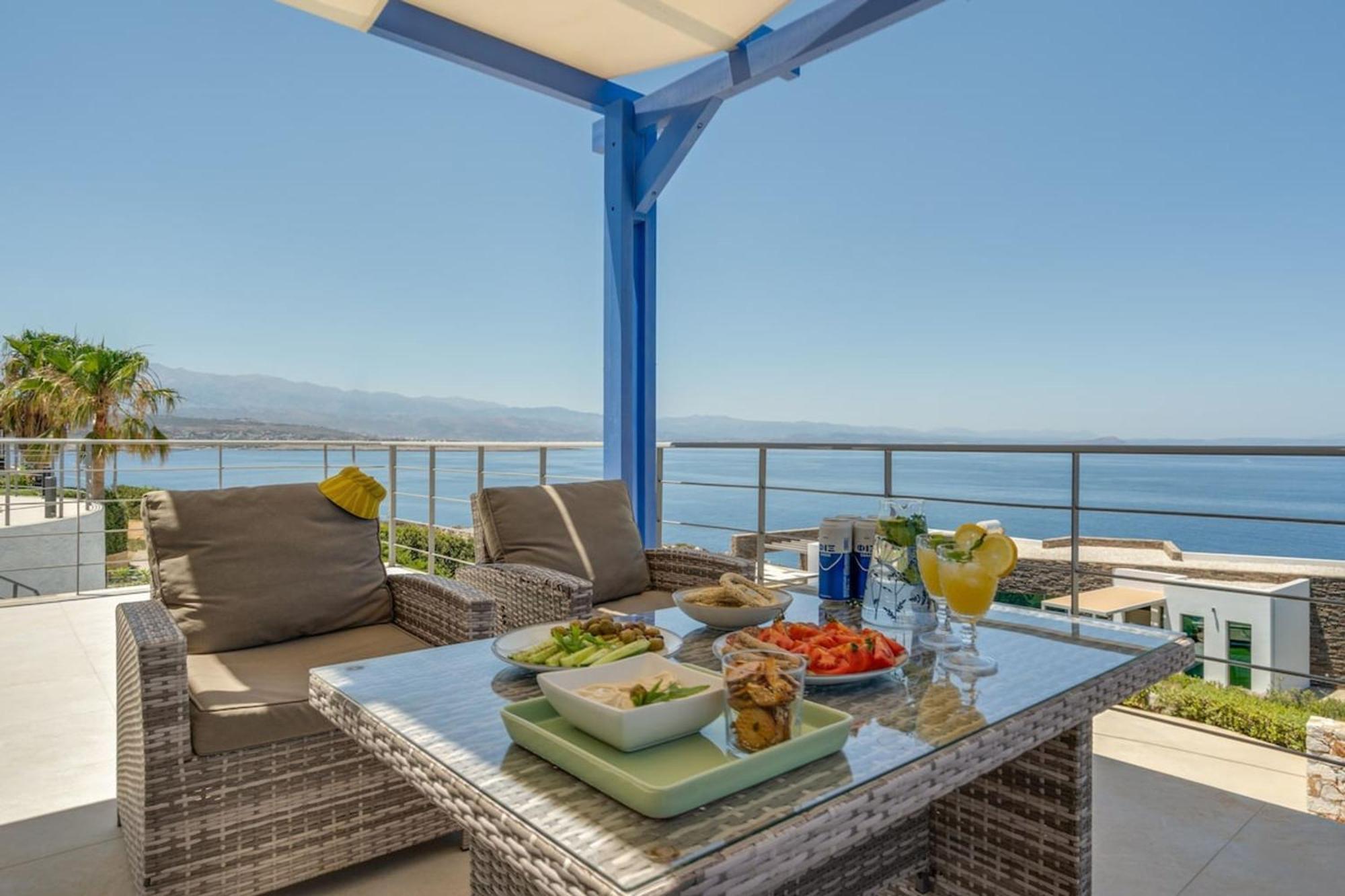 Villa Hemera Ocean View Private Heated Pool Chorafakia Ngoại thất bức ảnh