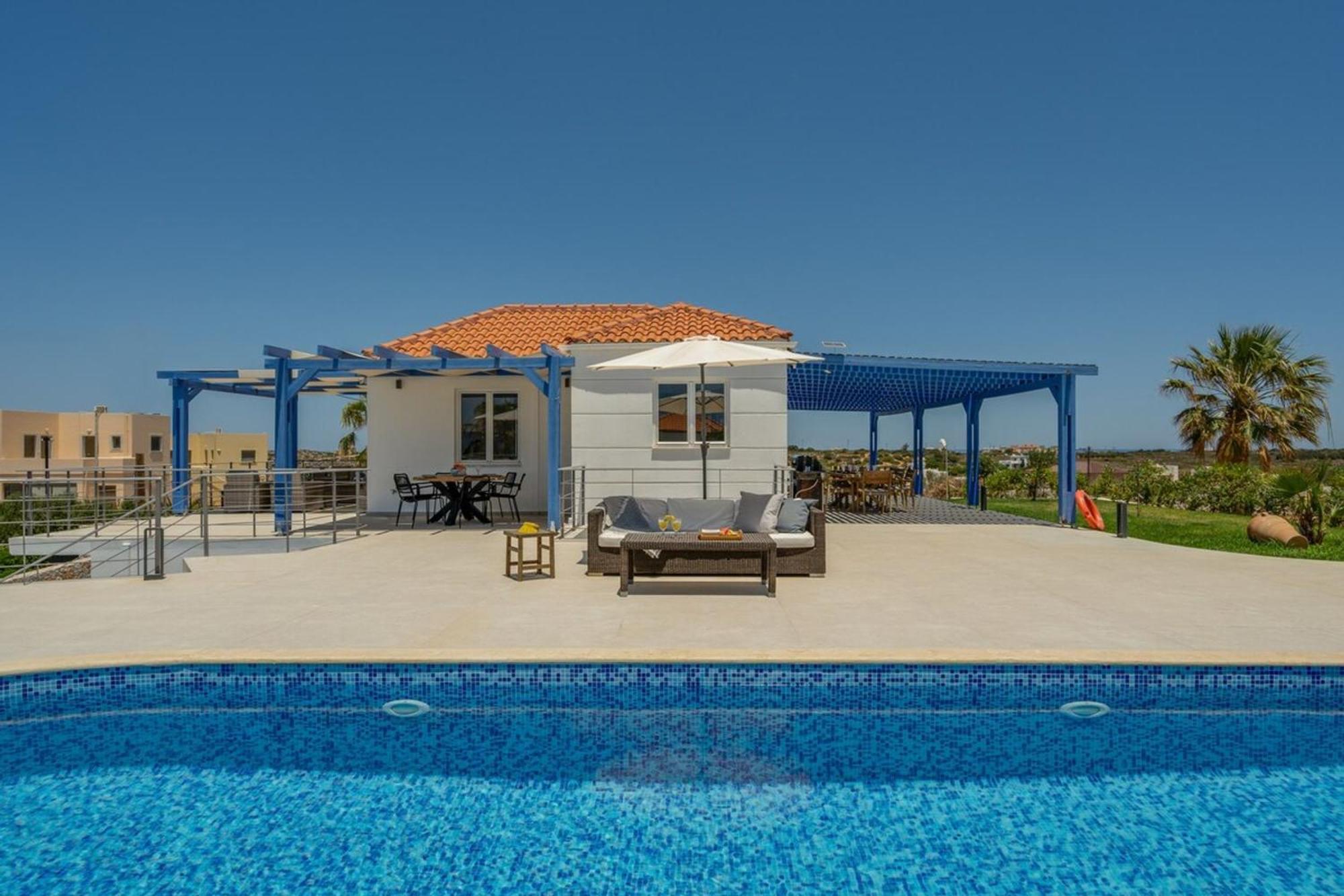 Villa Hemera Ocean View Private Heated Pool Chorafakia Ngoại thất bức ảnh
