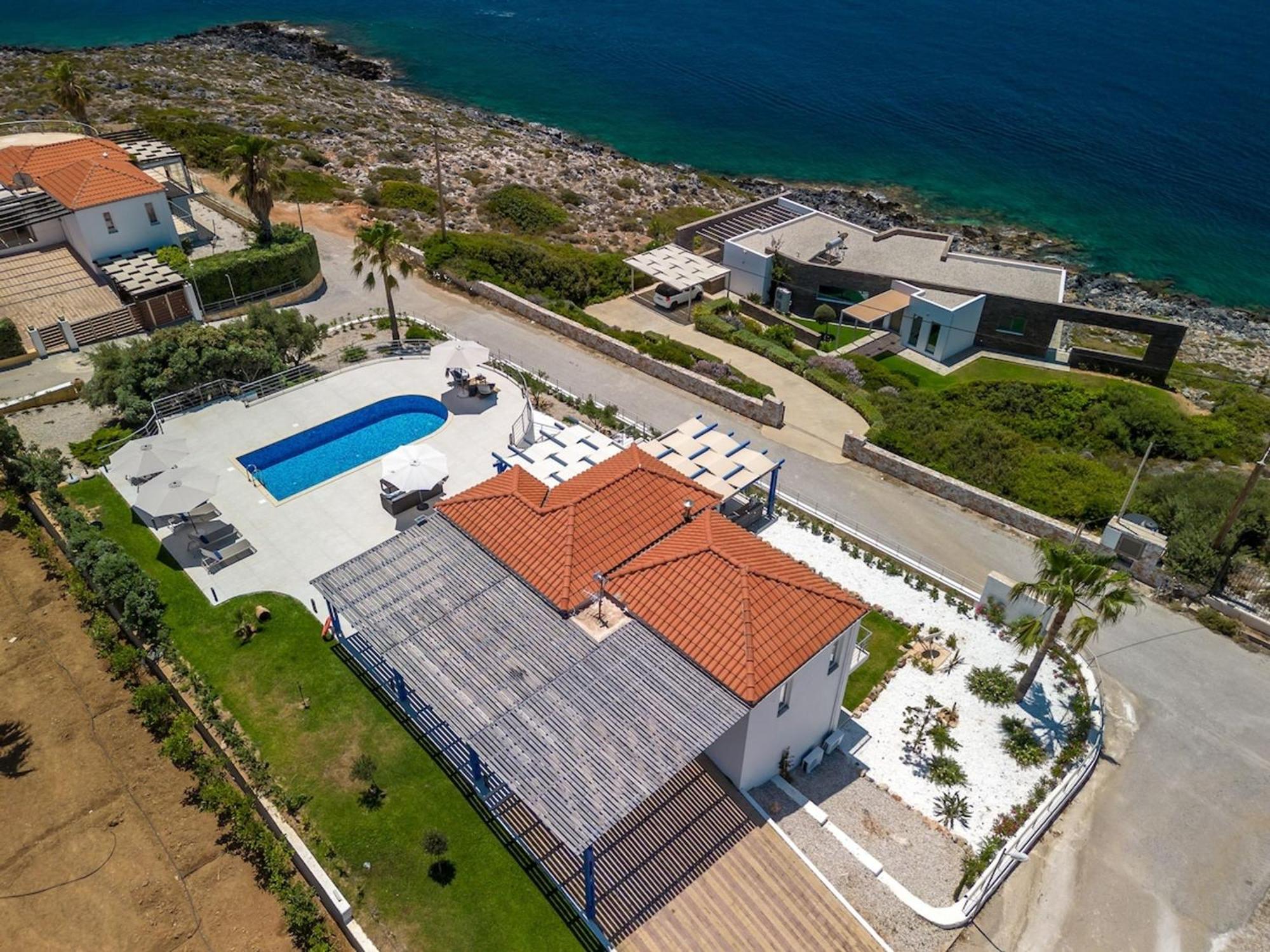 Villa Hemera Ocean View Private Heated Pool Chorafakia Ngoại thất bức ảnh